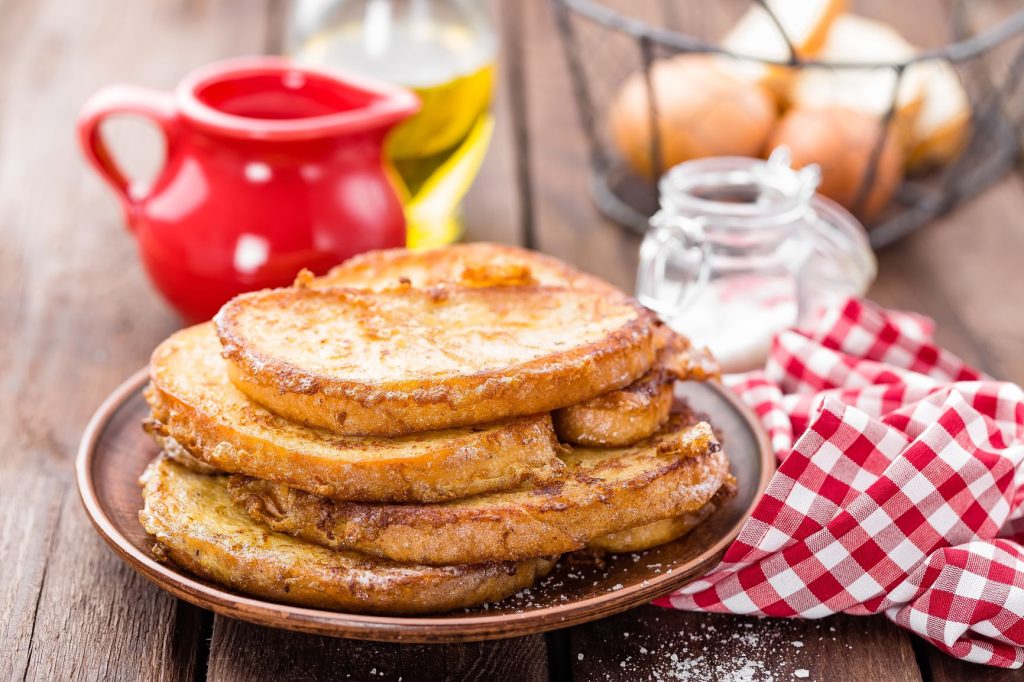a plate of french toast